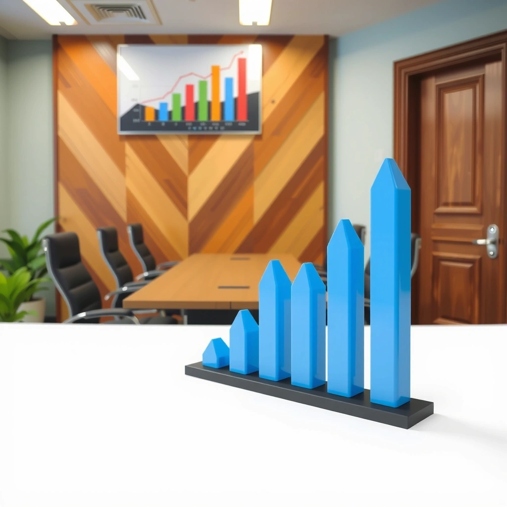 Modern business growth concept with digital charts and analytics